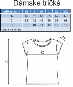 tabulka velkosti damske tricka