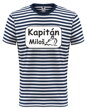 Originálne námornícke/kapitánske tričko z kolekcie povolanie a hobby ako darček s možnosťou dopísanie vlastného textu-mena-Tričko UNISEX - Kapitán + tvoje meno