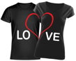Partnerské tričká LOVE (cena za pár)  (cena za 2ks)