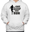 Vtipná,motivačno- športová mikina pre bežcov a nadšencov behu -Bežecká mikina - Eat, sleep and run