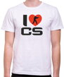Coolové tričko pre všetkých fanúšikov a hráčov nesmrteľnej hry Counter strike-Tričko I love CS