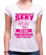 Narodeninový originálny dámsky darček-Dámske vtipné tričko zo serie povolania /hobby učiteľka-Tričko pre pani učiteľky - Neznášam byť sexy