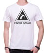 Vtipné a humorné tričko z kolekcie párty trička, pre milovníkov humoru-Tričko Pozor ožran !