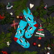 Veselé originálne ponožky na vianoce ako darček pod stromček-Ponožky - Vianočné tučniaky