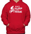 Cyklistická mikina- Eat, sleep and ride on bike