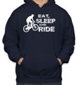 Cyklistická mikina- Eat, sleep and ride on bike