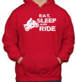 Motorkárska mikina - Eat, sleep and ride