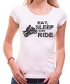 Motorkárske tričko - Eat, sleep and ride