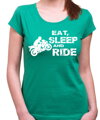 Motorkárske tričko - Eat, sleep and ride