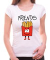 Dámske kamarátske tričká - BEST FRIENDS - Fast food :)  (cena za 2ks)