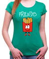 Dámske kamarátske tričká - BEST FRIENDS - Fast food :)  (cena za 2ks)