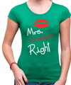 Pánske/dámske tričko Mr. Right/Mrs. Always Right