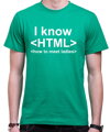 Tričko I know HTML
