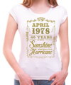 Originálne a štýlové tričko pre ženy aj pánov ako darček k narodeninám či inému sviatku s možnosťou dopísania dátumu-Narodeninové tričko - XX years of being Sunshine