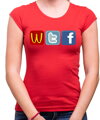 Dámske tričko - WTF Social sites