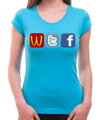 Dámske tričko - WTF Social sites