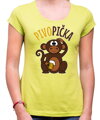 Pivné tričko - Pivopička s opičkou
