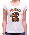 Vinárske tričko - Vínopička s opičkou