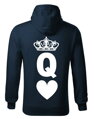 Partnerské mikiny - K a Q (King and Queen) (cena za 1ks)