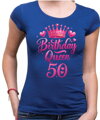 Narodeninové tričko - Birthday Queen 50
