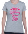 Narodeninové tričko - Birthday Queen 50