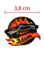 SADA Nažehľovacích menoviek s vl. menom (Autíčka 24ks)