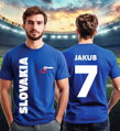 bavlnené tričko - SLOVAKIA  + vl.meno a číslo