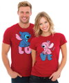 Partnerské tričká - Lilo a Stitch LOVE 2ks