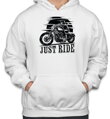 Vtipná športová mikina pre motorkárov a milovníkov motoriek zo serie hobby -Motorkárska mikina - Just ride