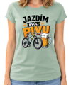 Cyklo tričko - Jazdím kvôli PIVU