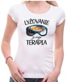 Tričko - Lyžovanie je moja terapia