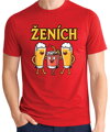 Pánske tričká - Ženích a drinking team - farebné (cena za 1ks)