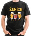 Pánske tričká - Ženích a drinking team - farebné (cena za 1ks)