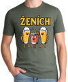 Pánske tričká - Ženích a drinking team - farebné (cena za 1ks)