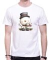 Vianočné tričko - Snehuliak s klobúkom
