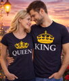 Pánske/dámske tričko KING - QUEEN (kráľ/královna)