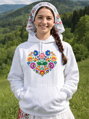 Dámska mikina- Farebné Ľudové srdiečko