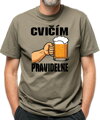 Tričko pre pivárov - Cvičím pravidelne