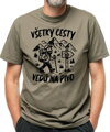 Turistické, pivné tričko - Vśetky cesty vedú na Pivo