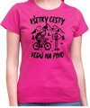 Cyklo pivné tričko - Všetky cesty vedú na Pivo