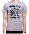 Cyklo pivné tričko - Všetky cesty vedú na Pivo