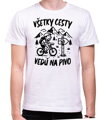 Cyklo pivné tričko - Všetky cesty vedú na Pivo