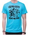 Cyklo pivné tričko - Všetky cesty vedú na Pivo