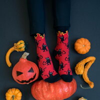 Originálne a vtipné zombie ponožky pre diablov, milovníkov temnoty s motívom čertov-Ponožky - Trick or Treat