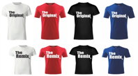 Originálny a netradičný pár tričiek -pre dieťa a rodiča k narodeninám-Rodinný pár tričiek - The Original a The Remix