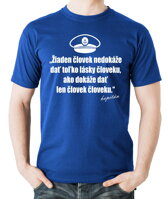 Originálne vtipné značkové tričko s legendárnou hláškou od kapitána z kolekcie námornické tričká -Vtipné tričko - Človek človeku