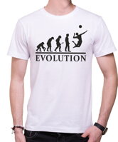Motivačné aj vtipné tričko pre športovcov- volejbalistov, volejbalistky zo série Evolúcia-Tričko Evolúcia Volejbal