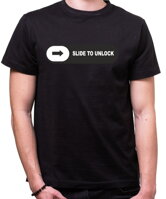 Vtipné originálne tričko pre milovníkov humoru na párty-Tričko Slide to unlock