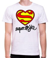 Srdiečkové originálne  tričko pre strýka k narodeninám či k inému sviatku zo série film a seriál -Tričko Superstrýko