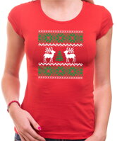 Originálne sobíkové tričko ako darček zo série Vianočné motívy,Tričko - Vianočný vzor